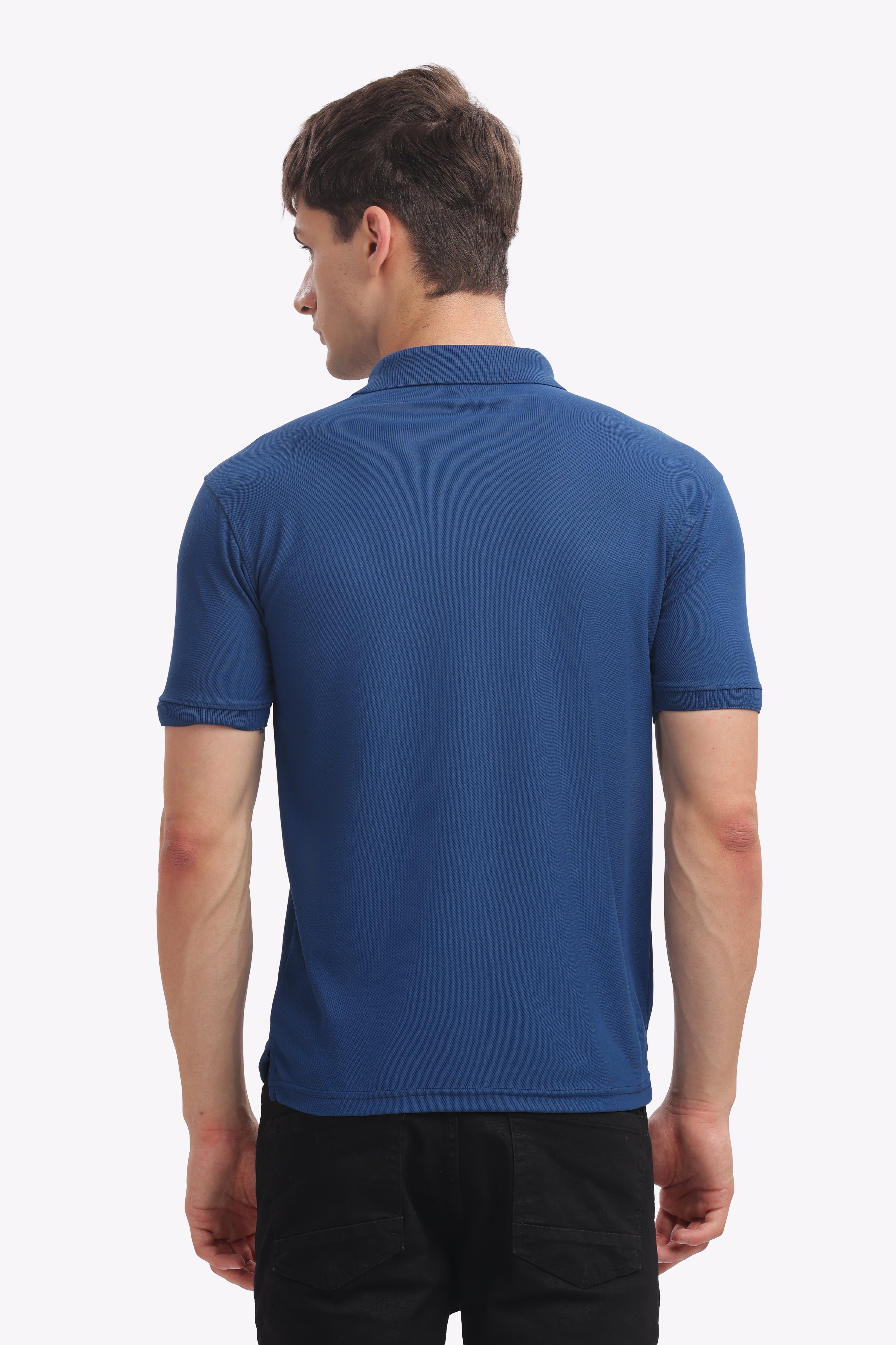Men's Collar T-Shirt ( Royal Blue )