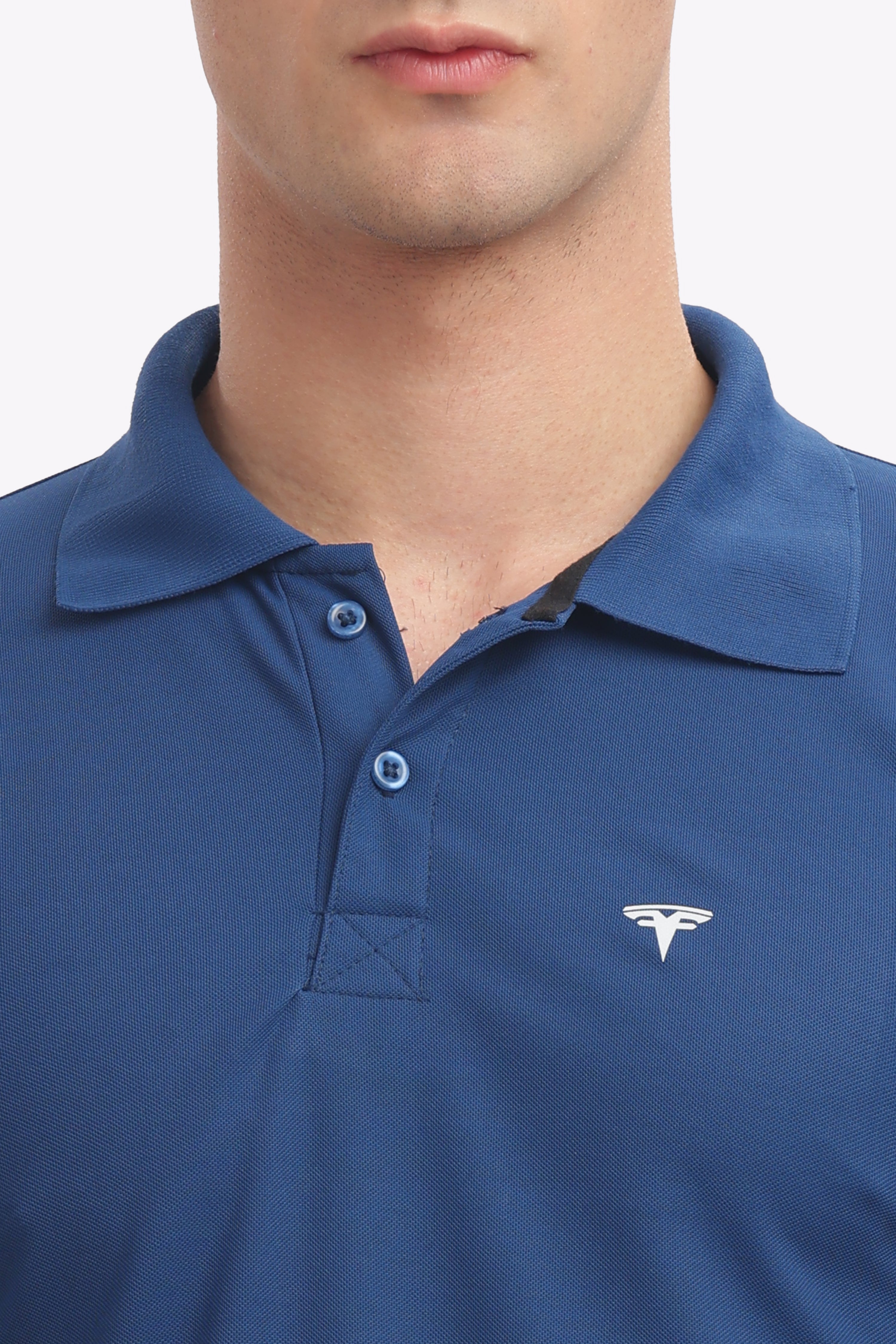Men's Collar T-Shirt ( Royal Blue )