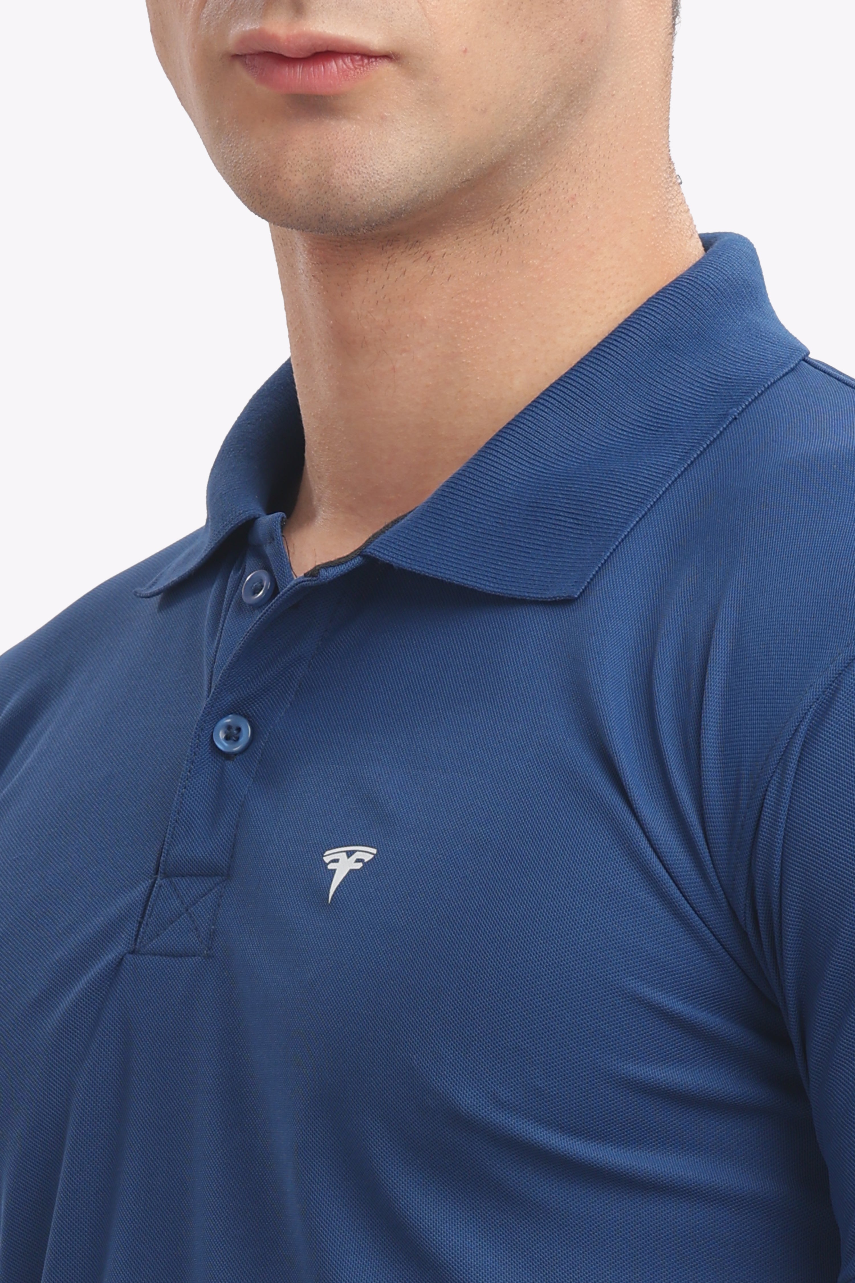 Men's Collar T-Shirt ( Royal Blue )