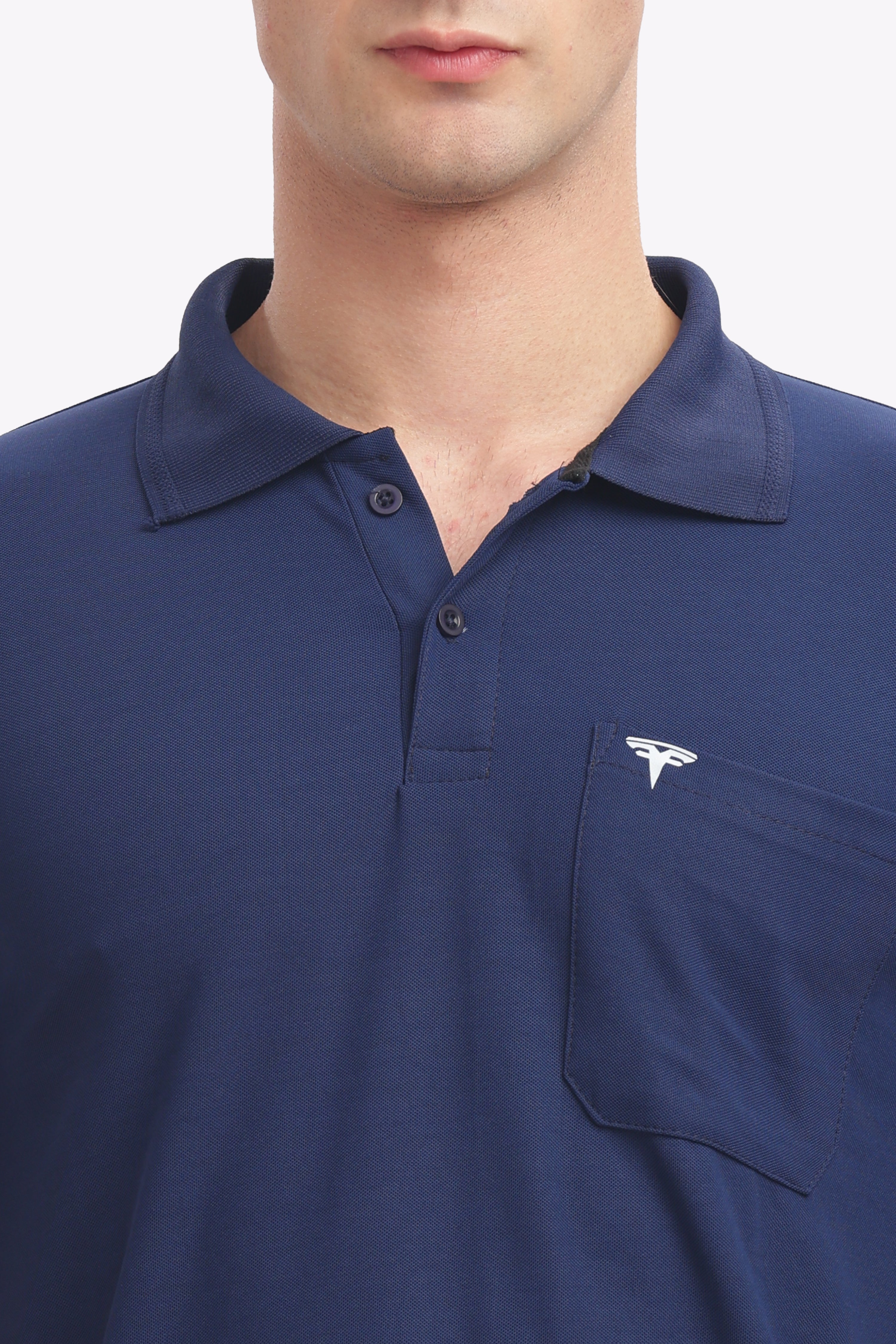 Men's Collar T-Shirt ( Navy )