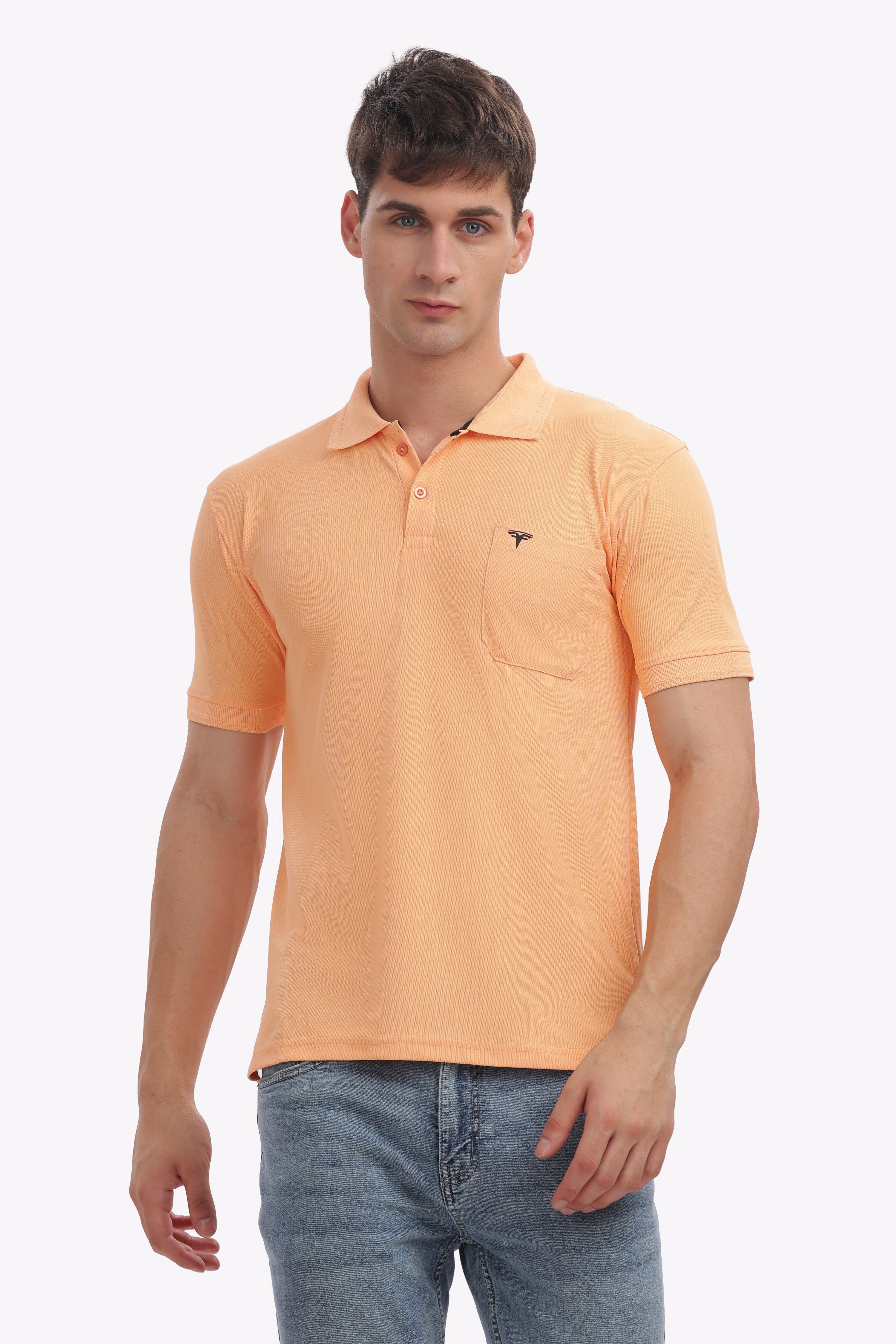 Collar T-Shirt – Light Orange