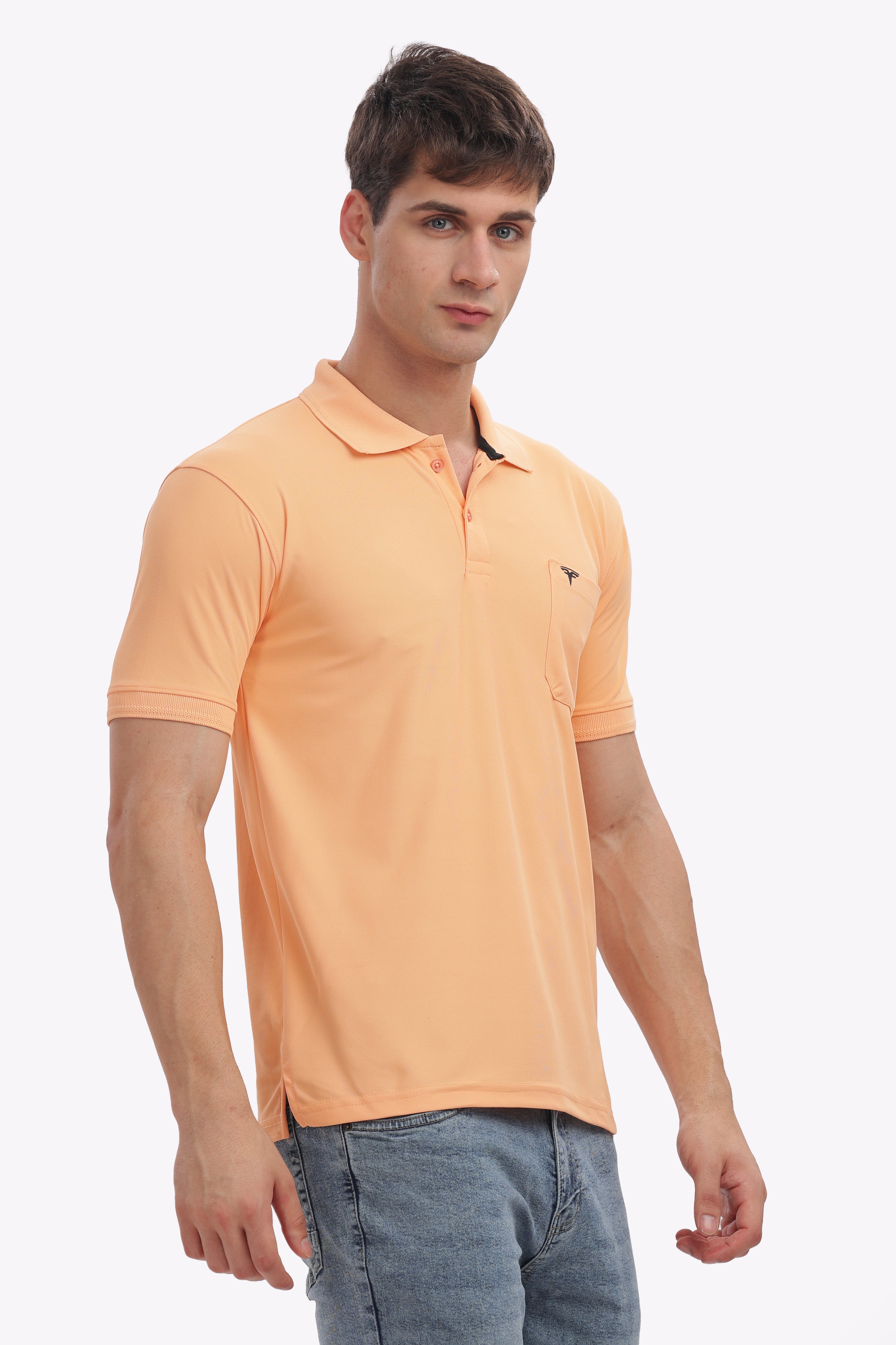 Collar T-Shirt – Light Orange