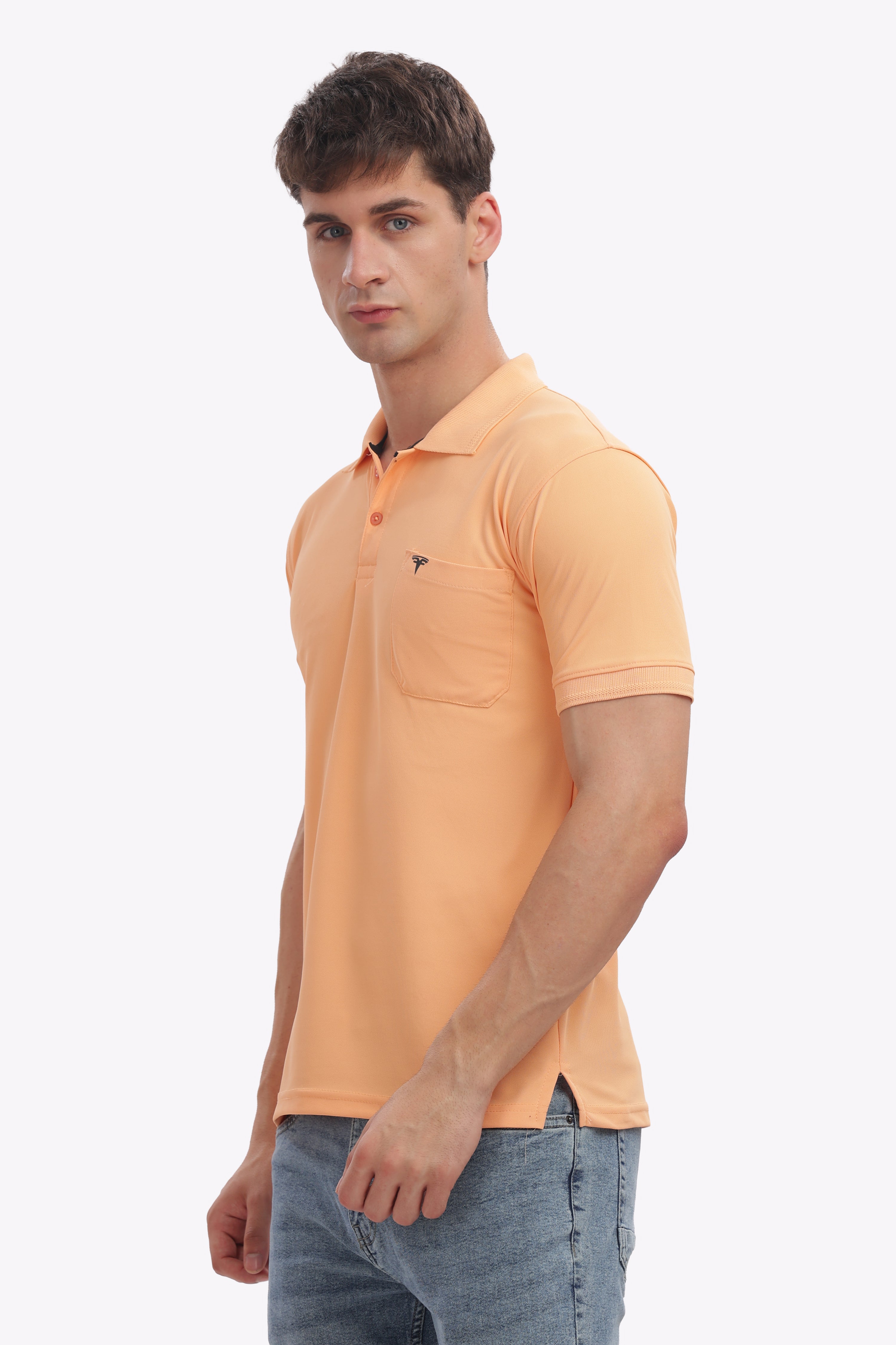 Collar T-Shirt – Light Orange