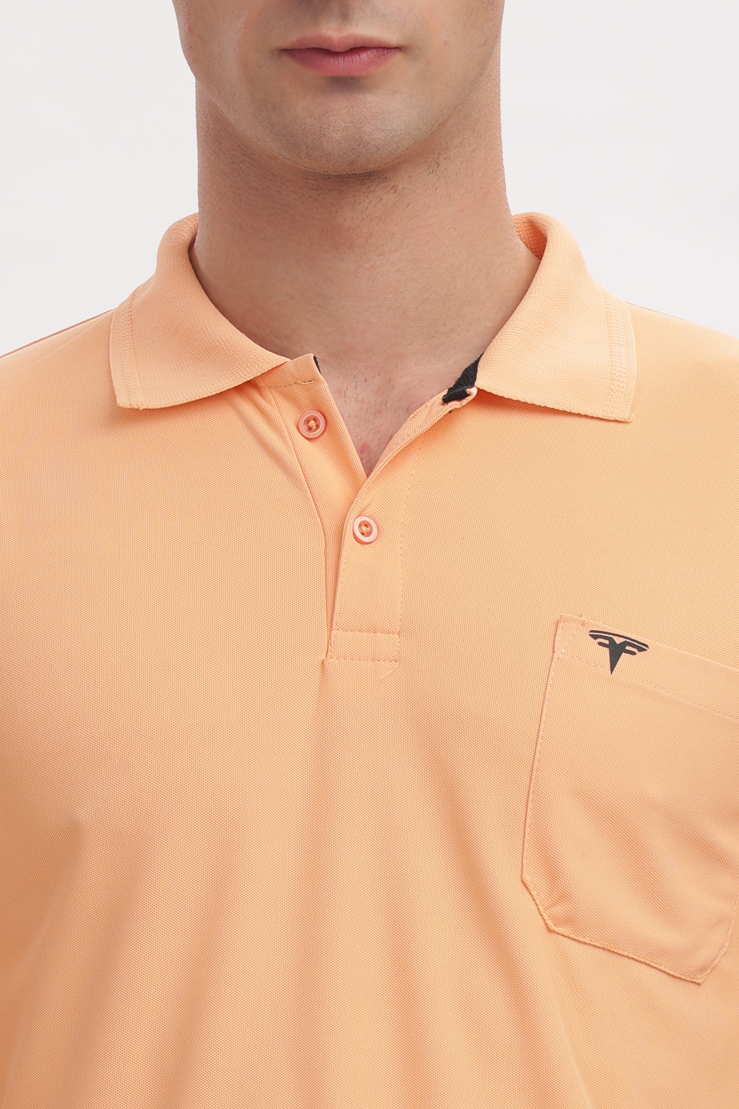 Collar T-Shirt – Light Orange