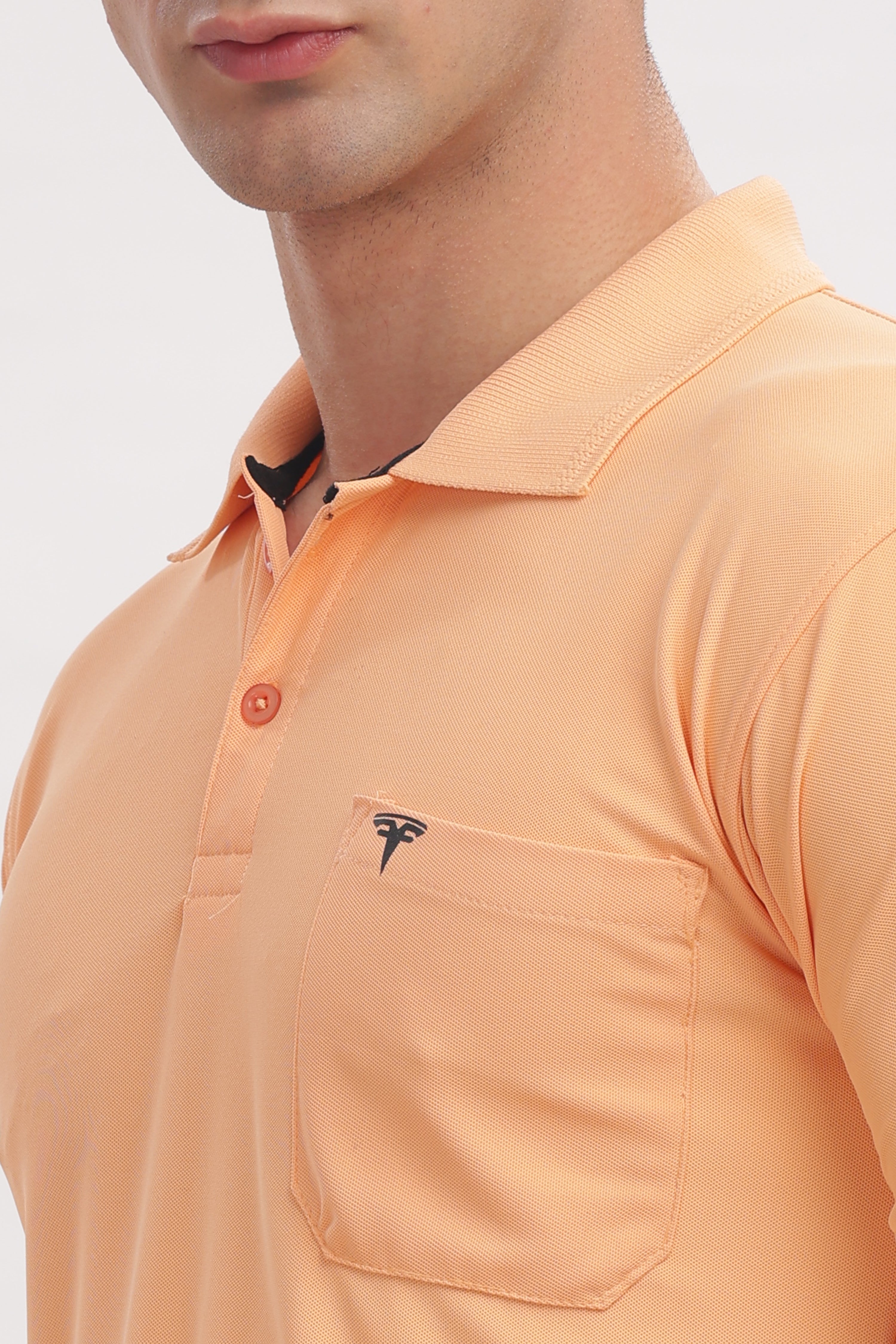 Collar T-Shirt – Light Orange