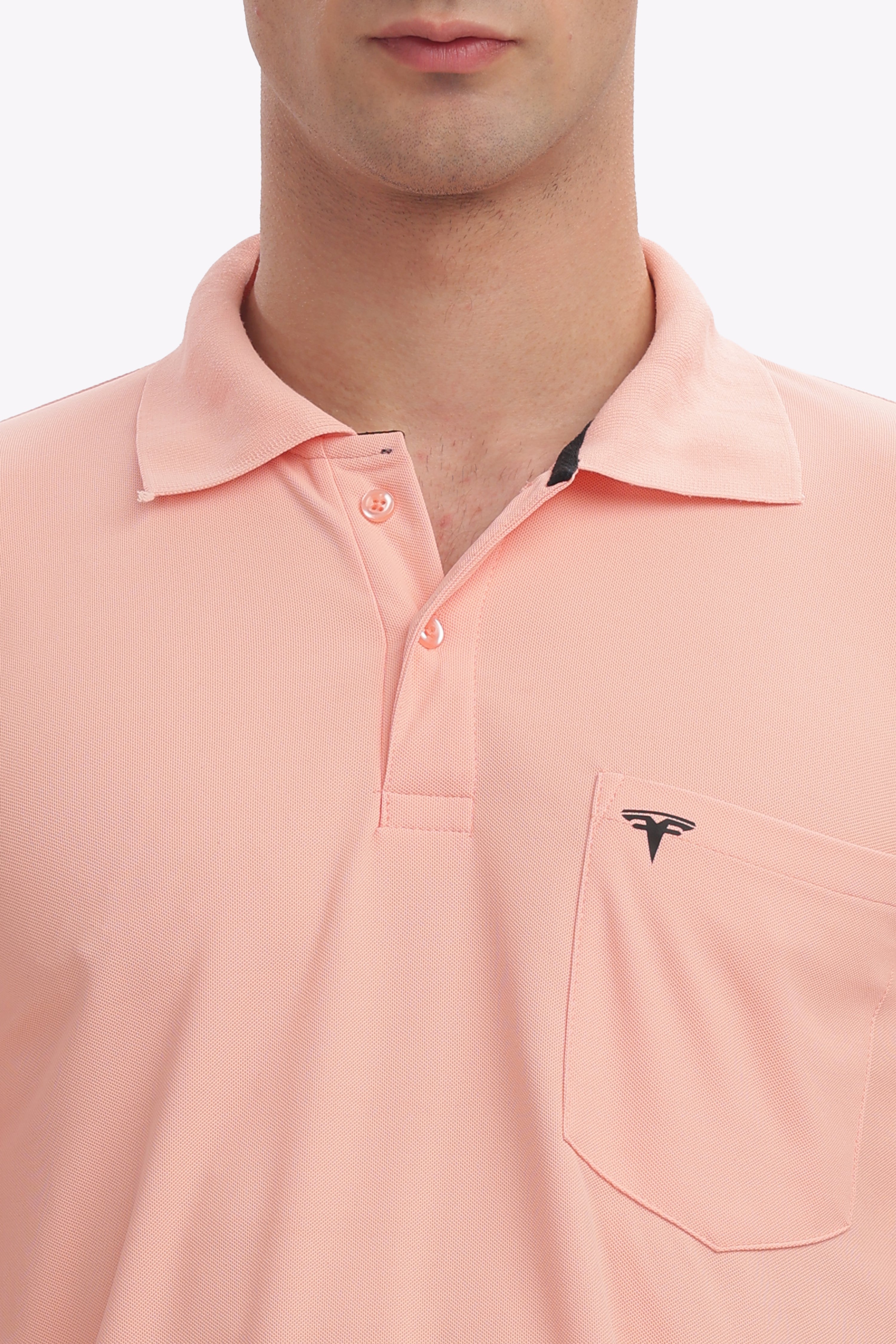Men's Collar T-Shirt (  Light Pink )