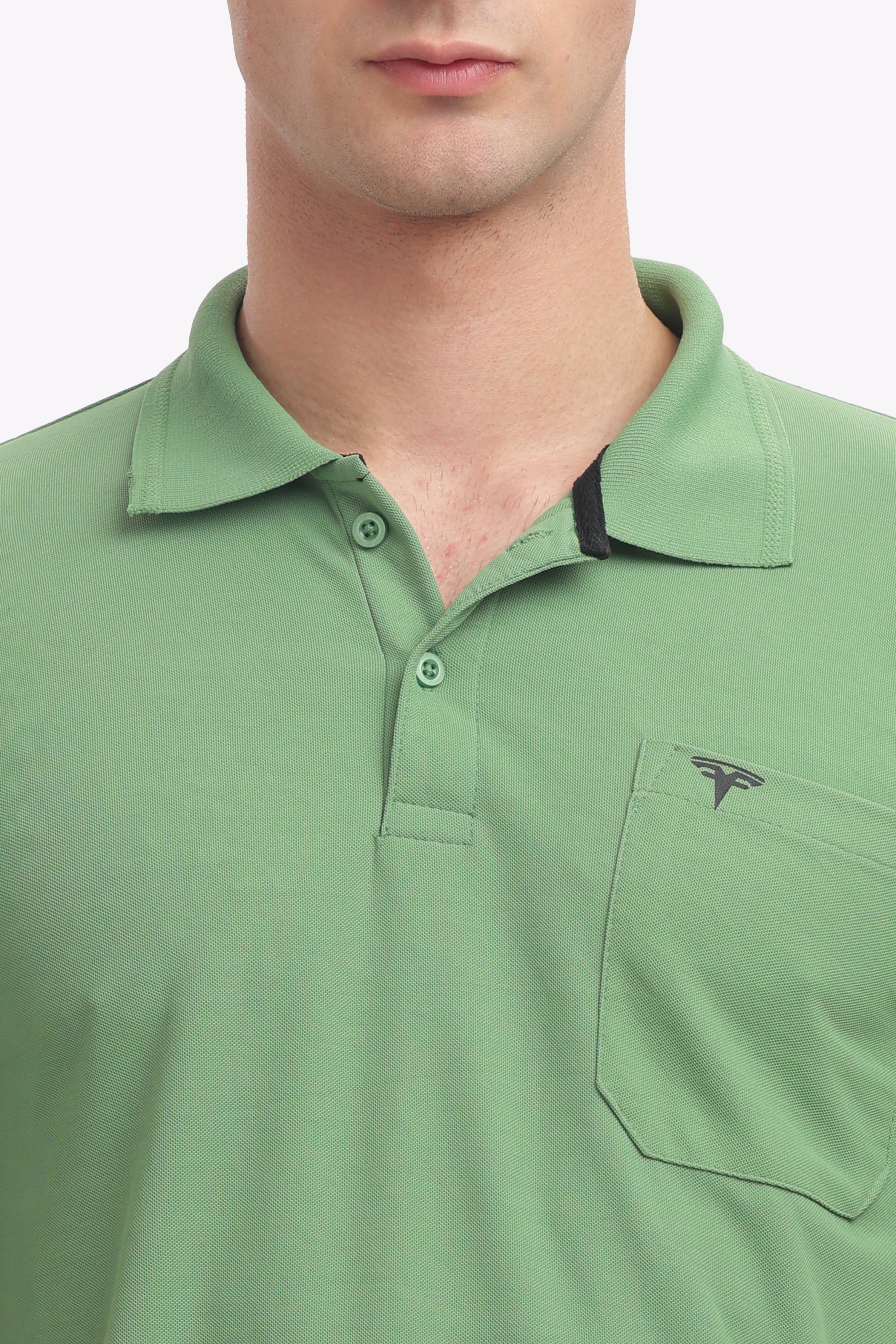 Men's Collar T-Shirt ( Cool Green )