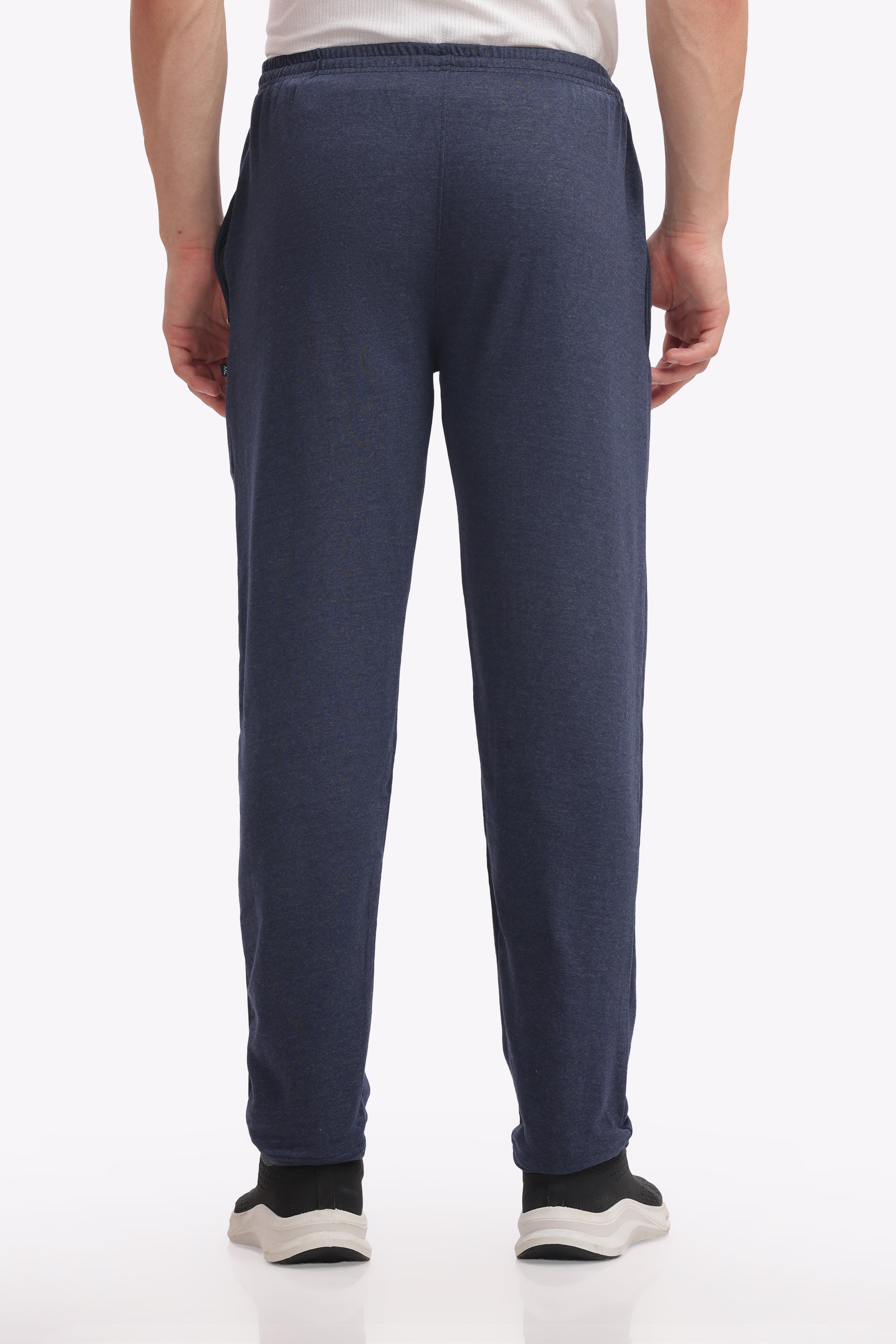 Trendy Fashion Cotton Track Pants – Navy Melange | Stylish Textured Navy | Comfort Fit | Extended Size Collection