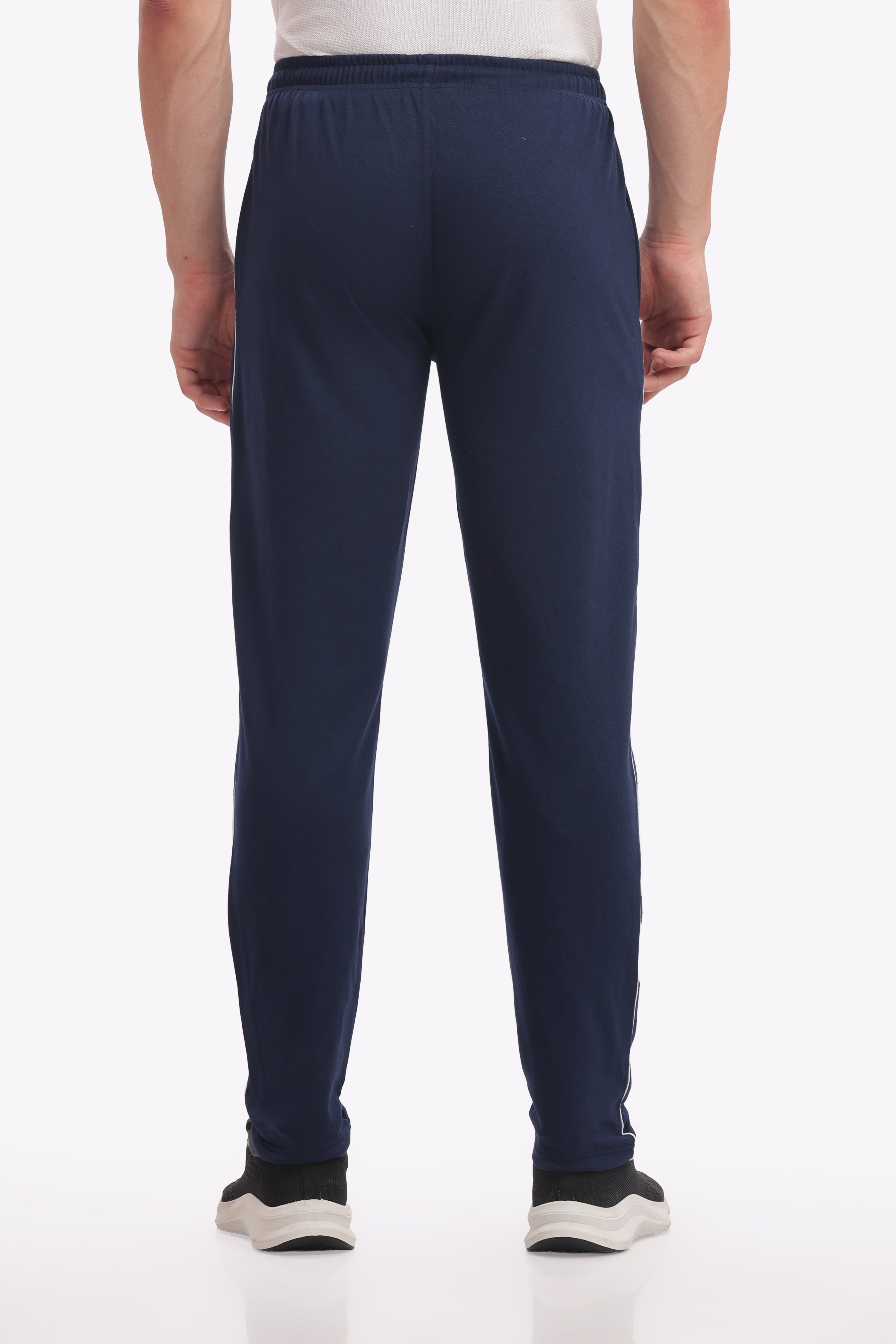 Men’s Cotton Track Pant – Navy Melange | Premium Comfort Joggers for Gym & Lounge
