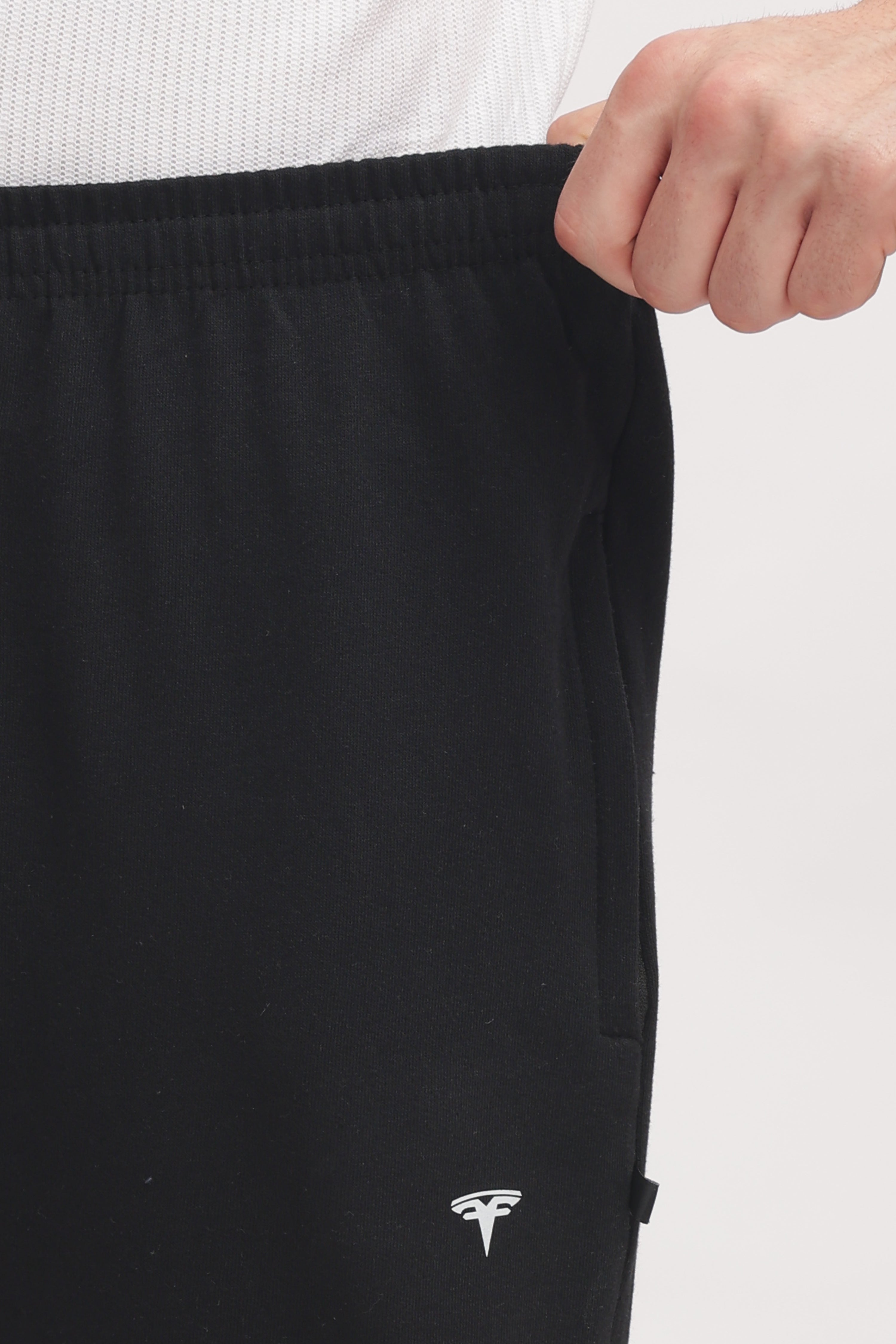 Men’s Cotton Track Pants – Black Melange | 200 GSM Breathable Cotton | Casual