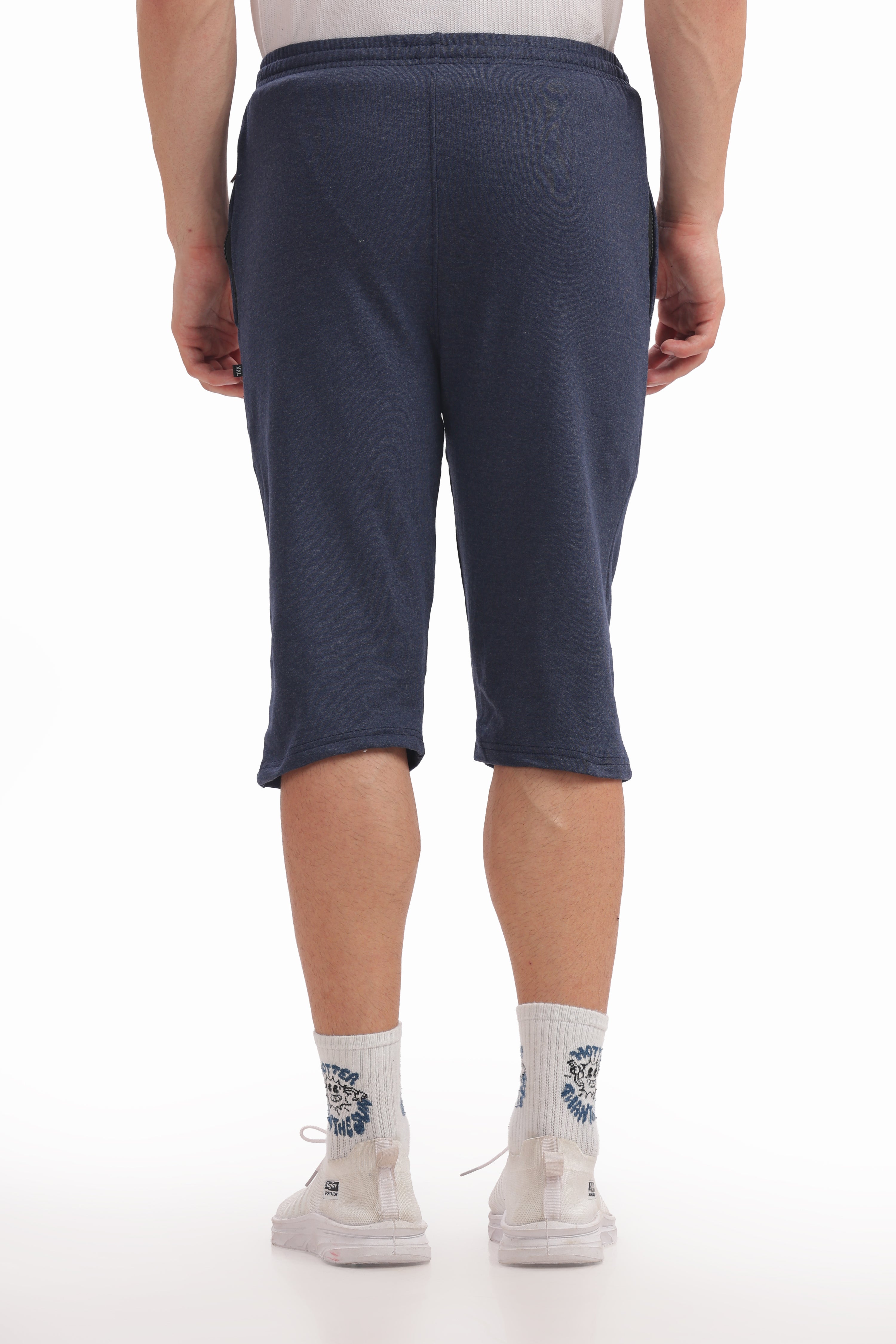 Men’s Cotton 3/4th Shorts – Navy Melange | Everyday Active Shorts
