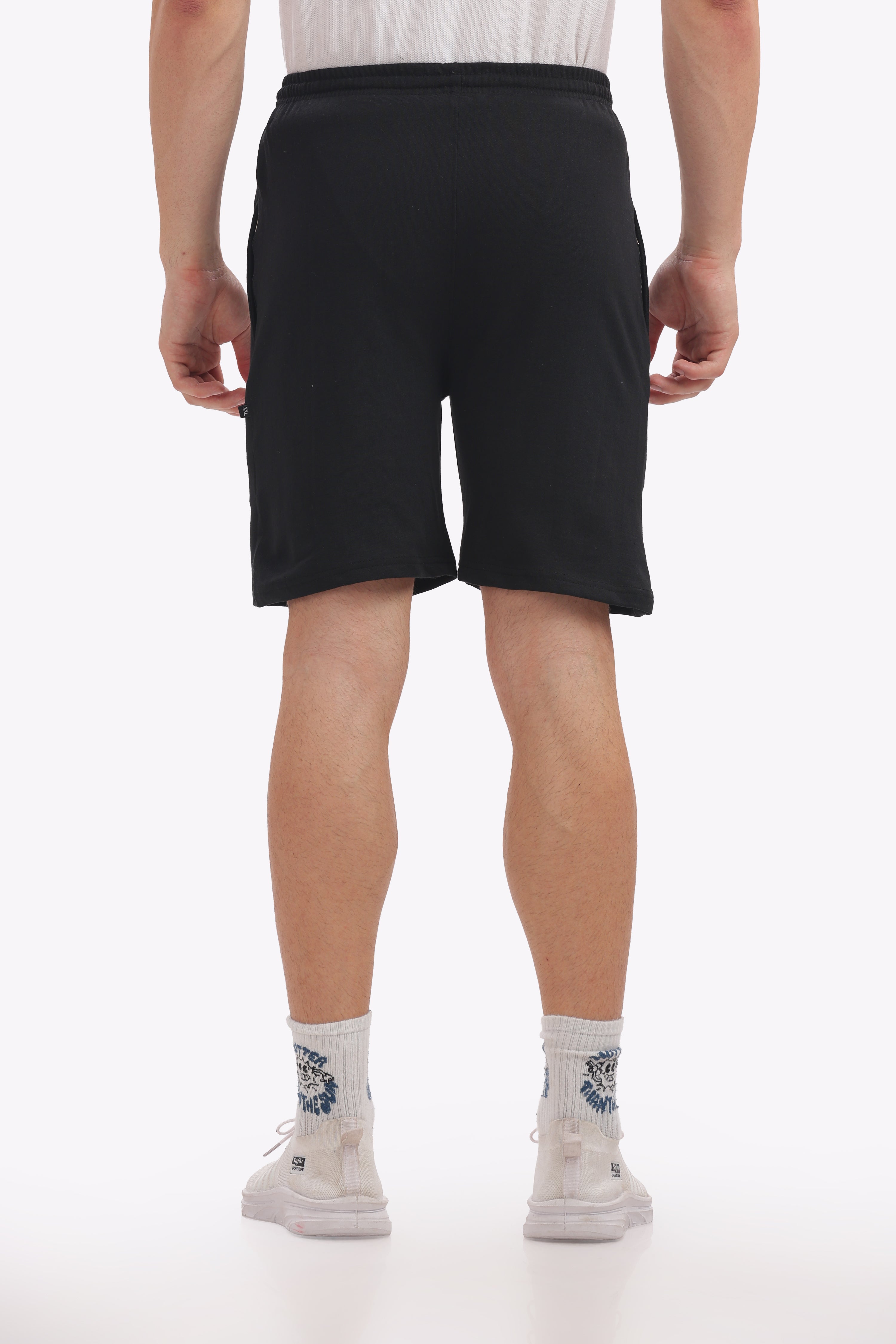 Men’s Premium Black Cotton Shorts – Plus Size (46, 48, 50) | Everyday Essential with All-Day Comfort