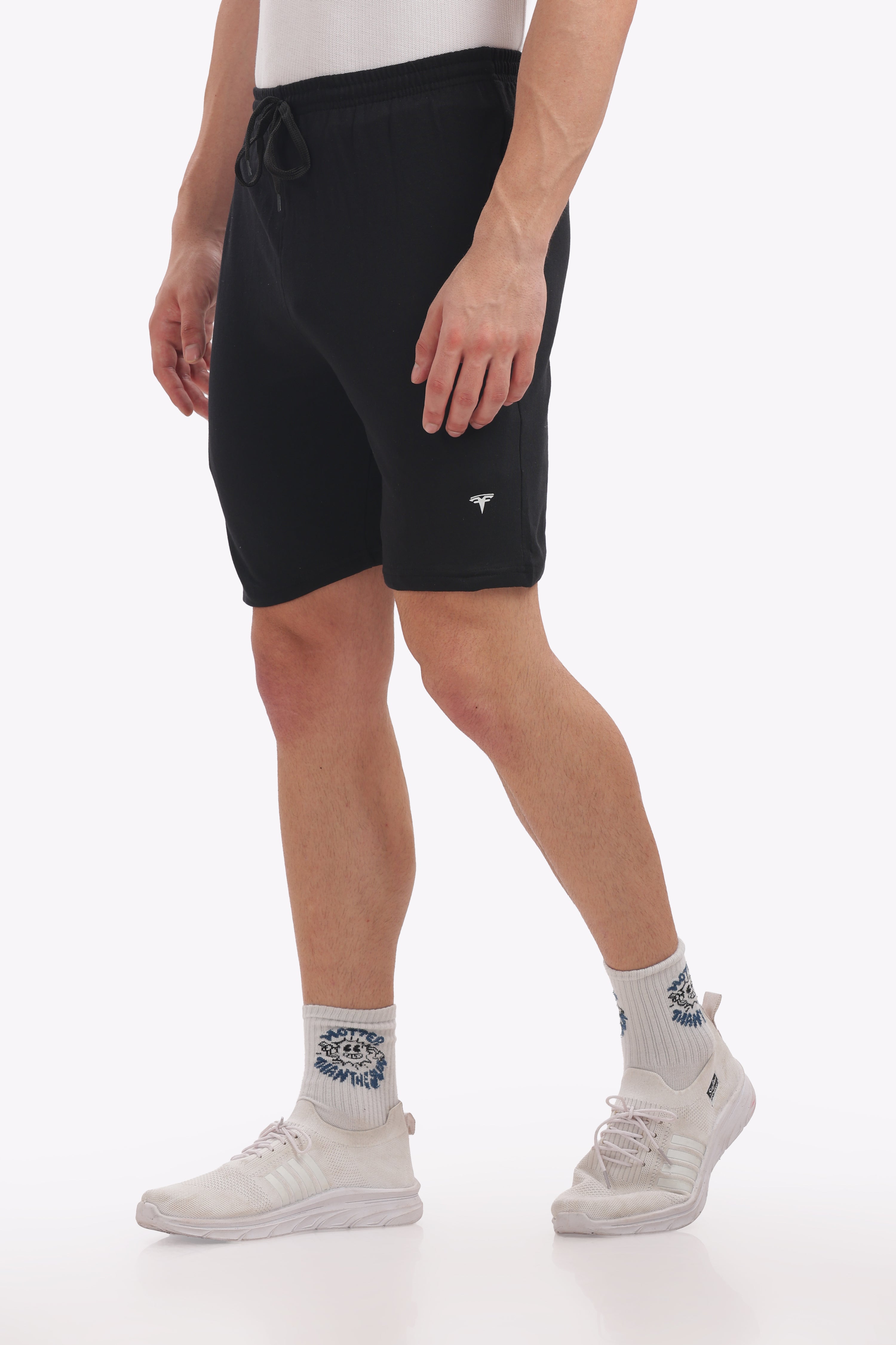 Men’s Premium Black Cotton Shorts – Plus Size (46, 48, 50) | Everyday Essential with All-Day Comfort