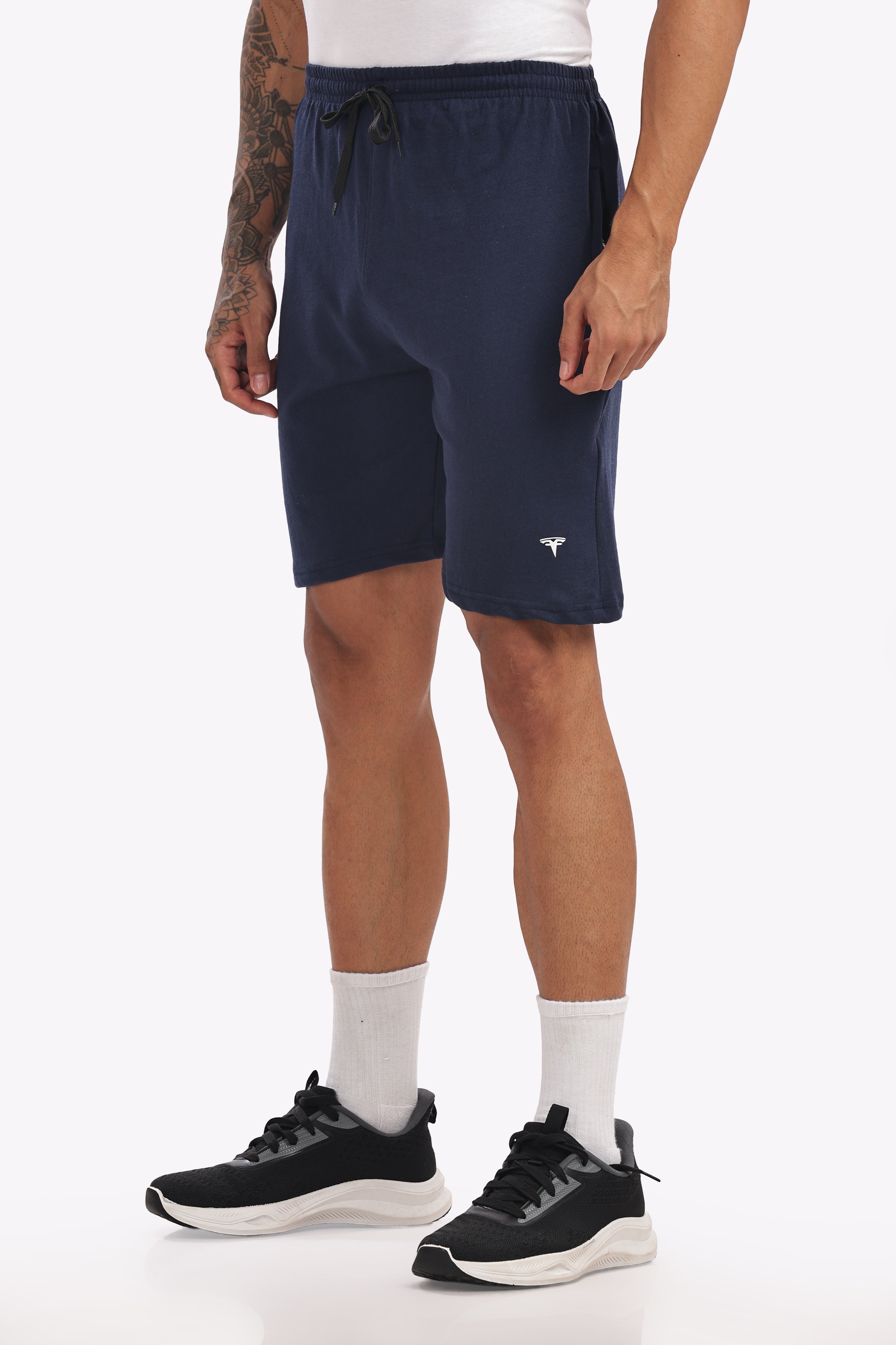 Men’s Premium Navy Cotton Shorts – Classic Fit, Breathable Fabric, Everyday Comfort
