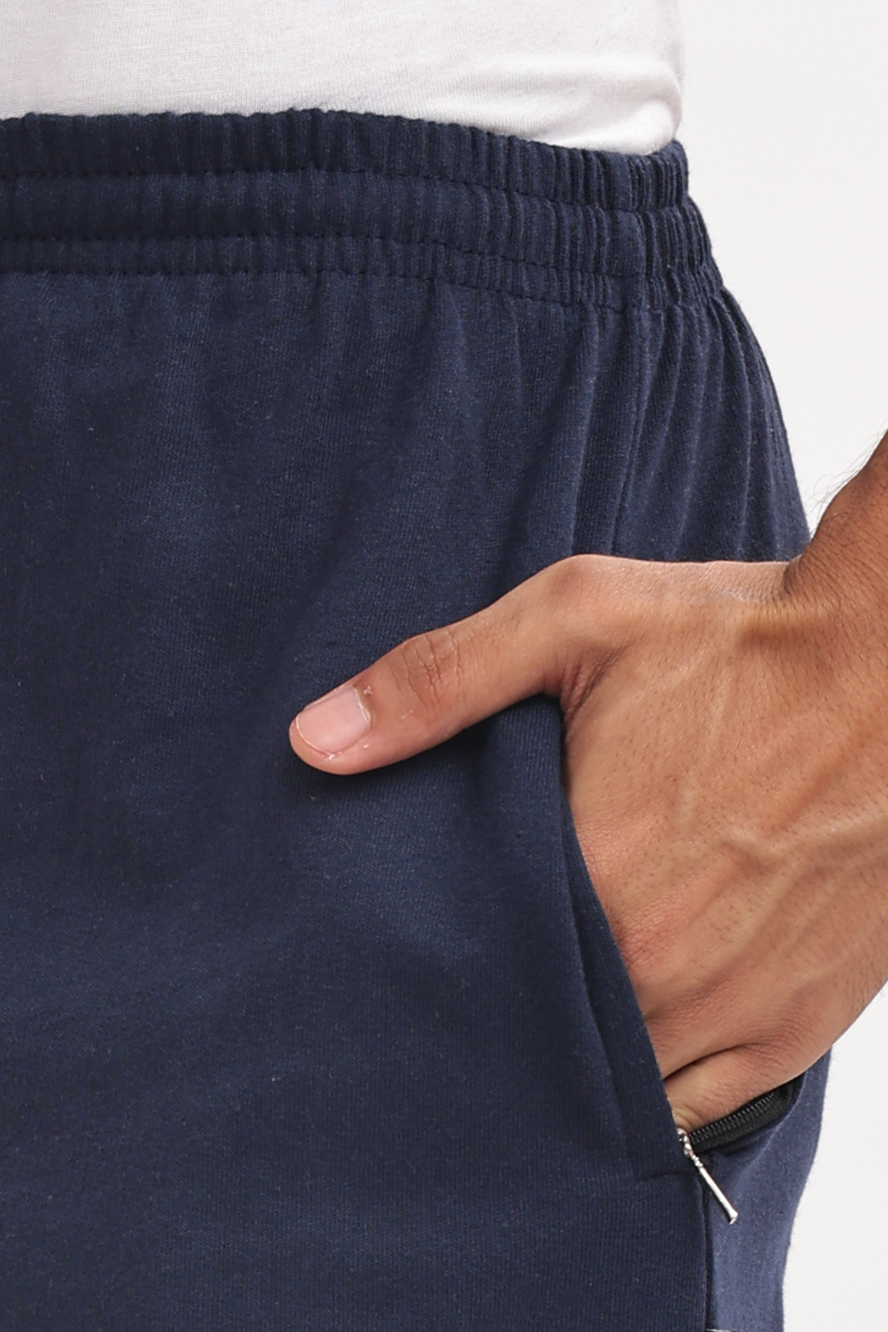 Men’s Premium Navy Cotton Shorts – Classic Fit, Breathable Fabric, Everyday Comfort