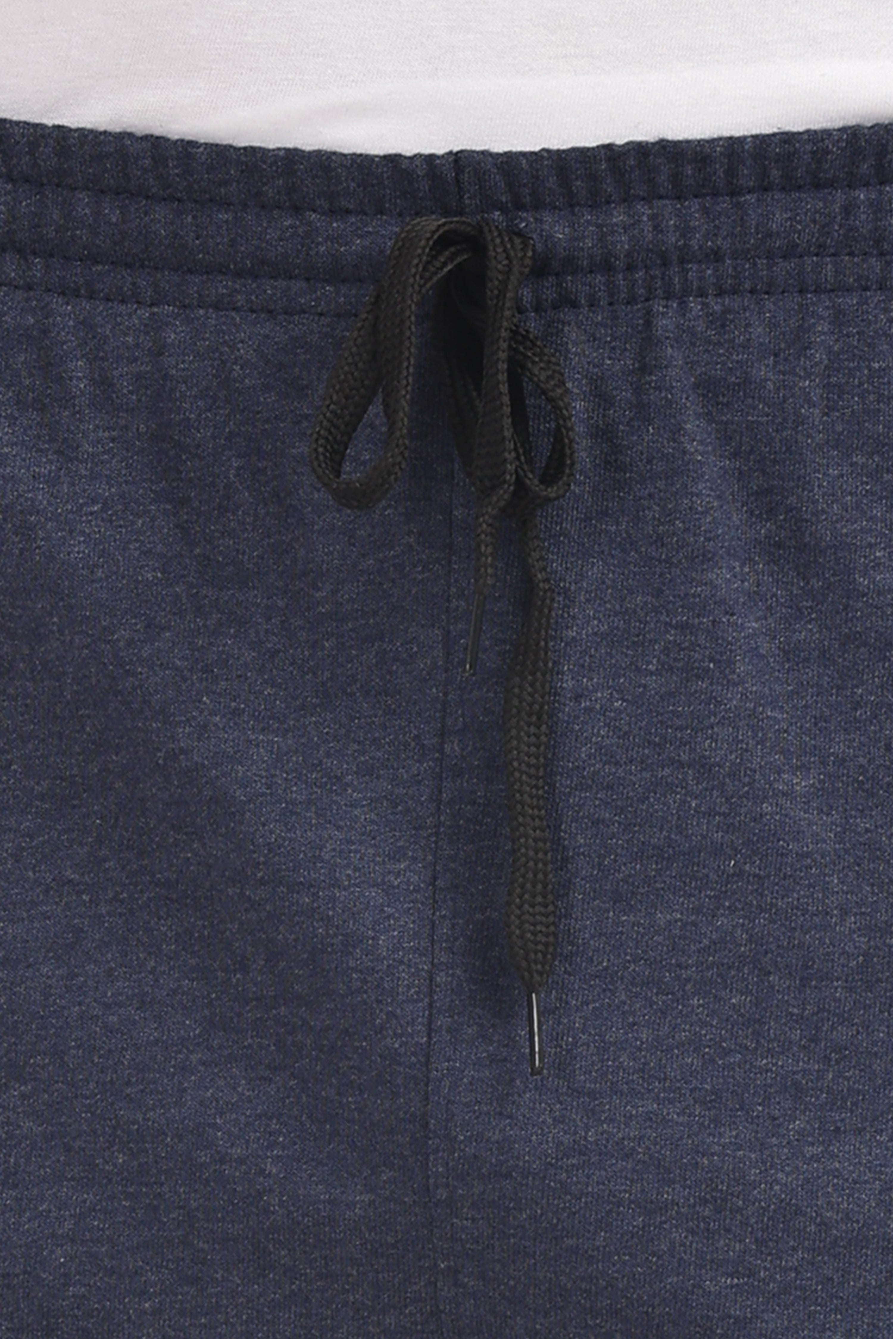 Men’s Premium Navy Melange Cotton Shorts – Textured Fabric, Soft & Lightweight