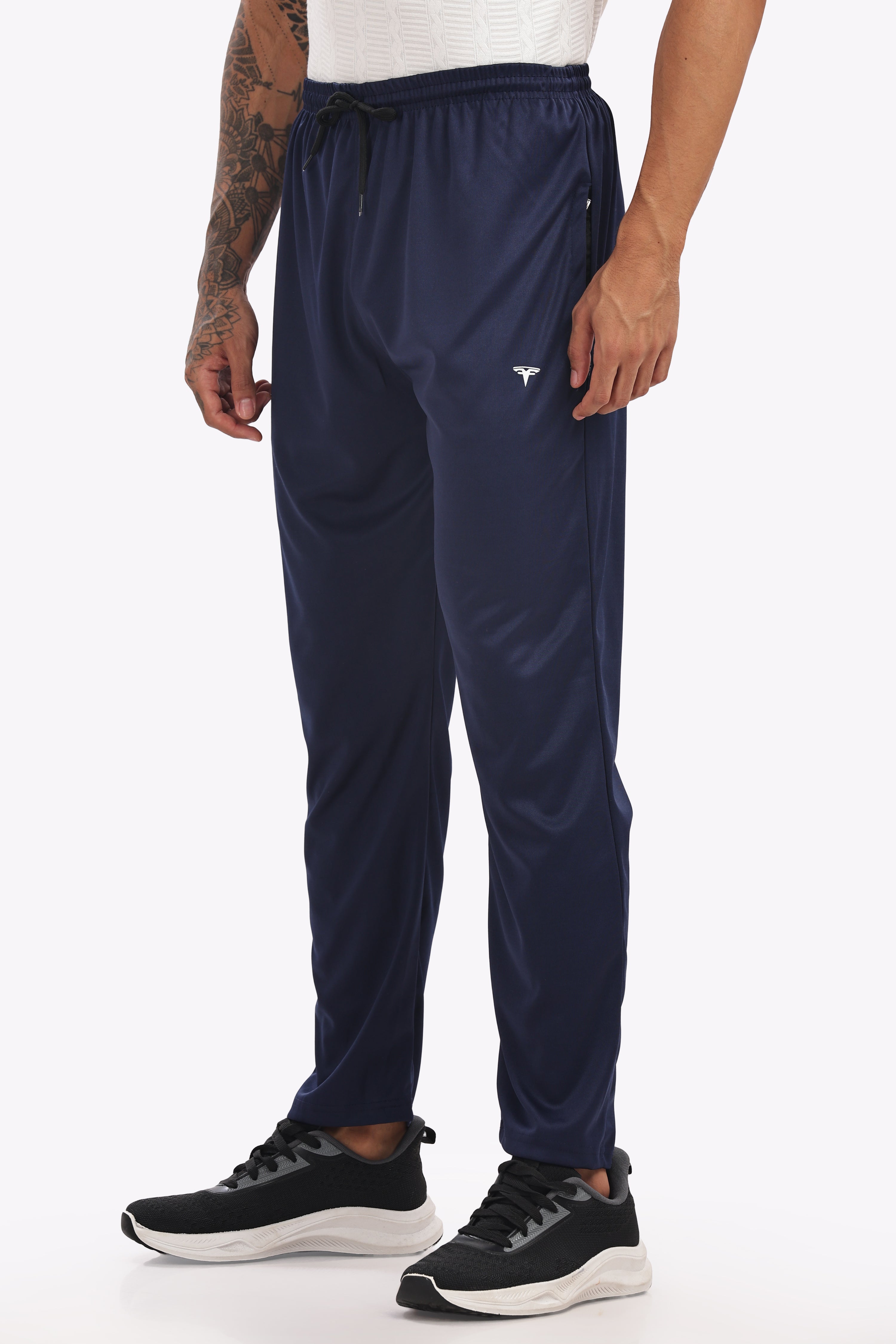Men’s Cotton Track Pants – Navy | Regular Fit | 200 GSM Soft & Breathable Fabric