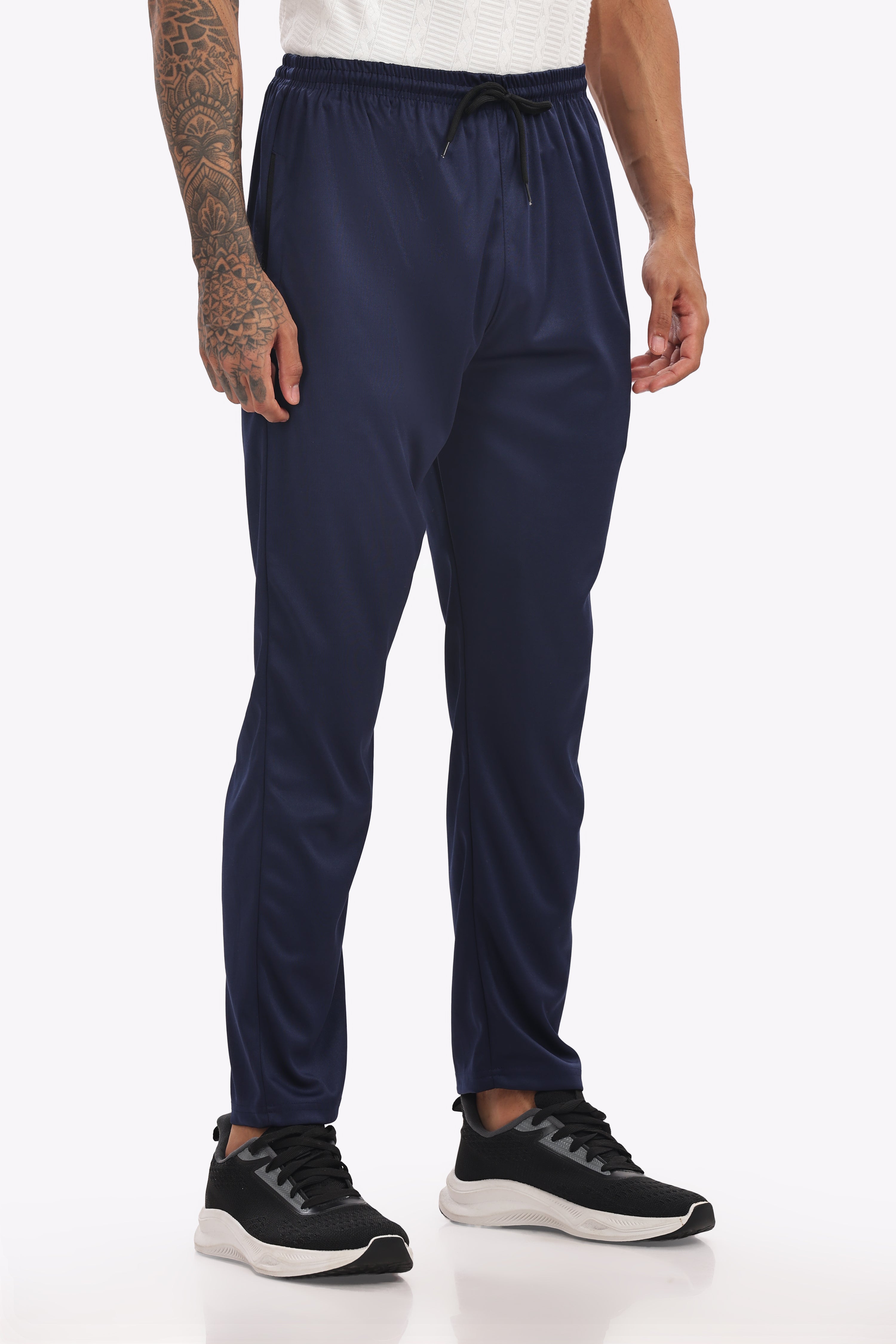 Men’s Cotton Track Pants – Navy | Regular Fit | 200 GSM Soft & Breathable Fabric