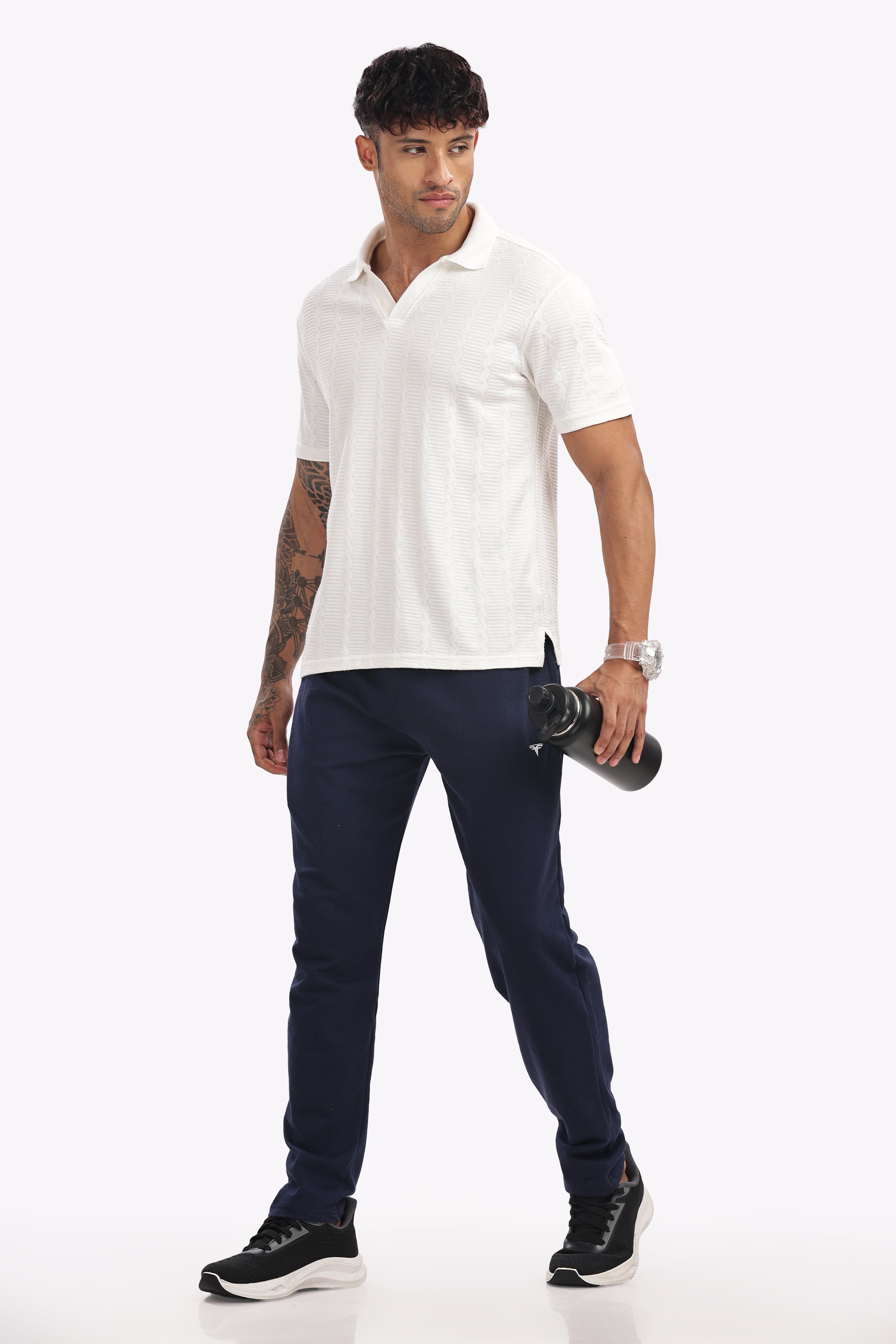 Trendy Fashion Premium Cotton Track Pants – Navy | Soft & Stretchable Joggers for Gym, Sports & Everyday Comfort