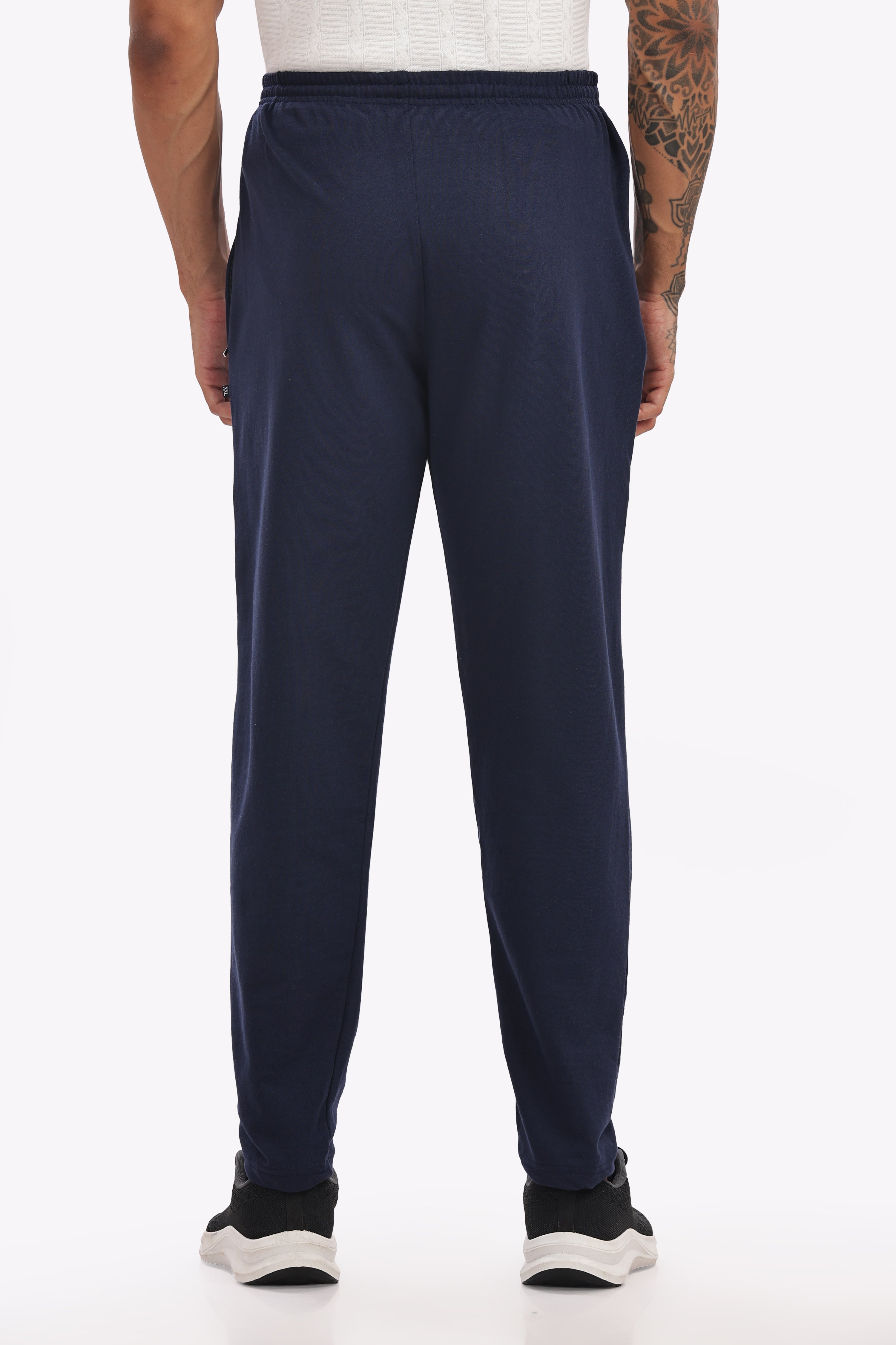 Trendy Fashion Premium Cotton Track Pants – Navy | Soft & Stretchable Joggers for Gym, Sports & Everyday Comfort