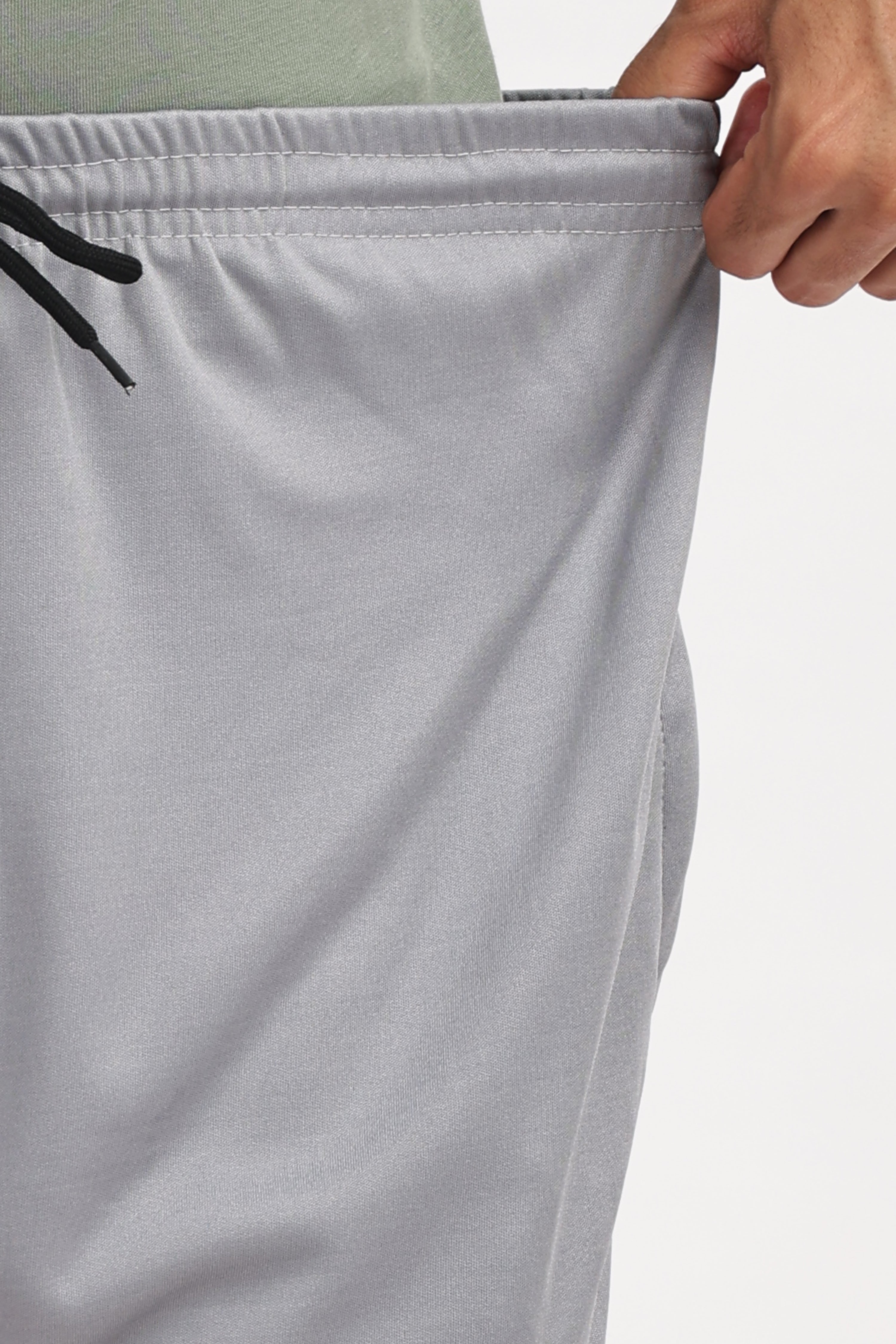 Men’s White Melange Lycra Track Pant – Fresh, Modern & Ultra-Comfortable