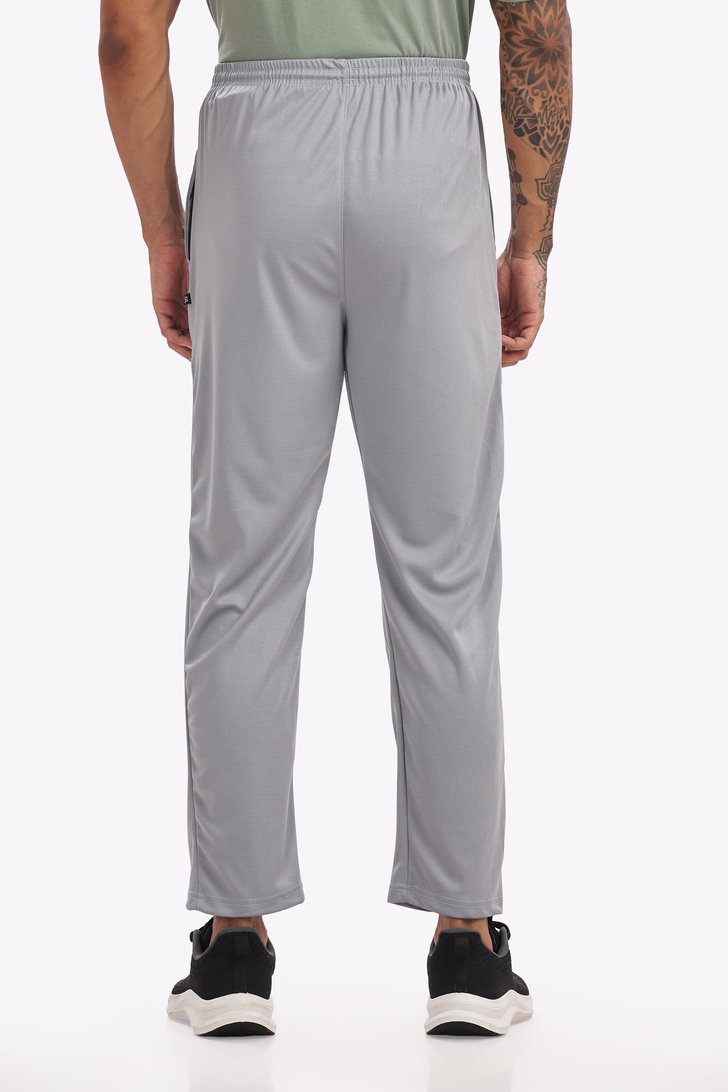 Men’s White Melange Lycra Track Pant – Fresh, Modern & Ultra-Comfortable