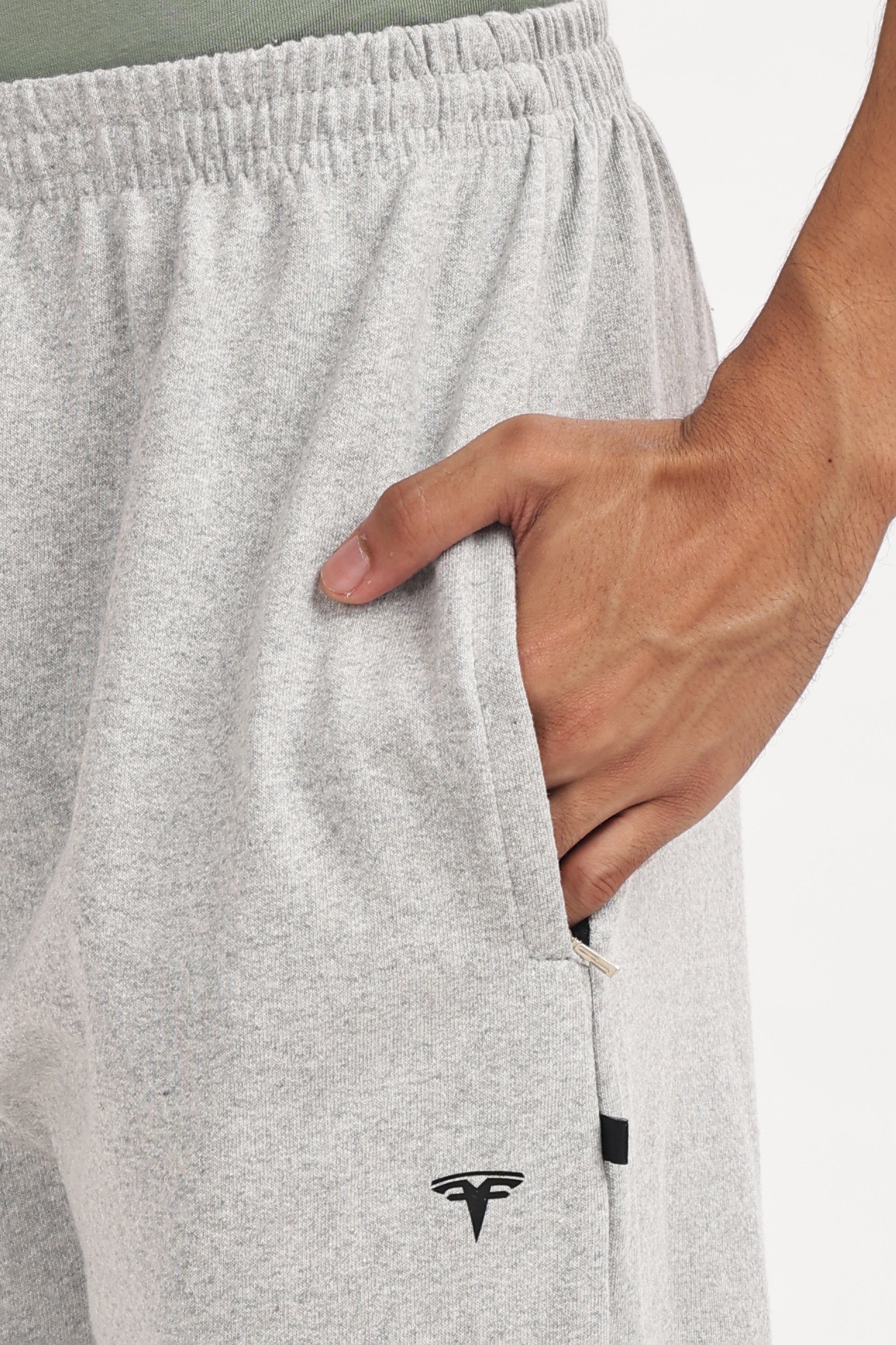 Men’s Cotton Track Pant – White Melange | Stylish Joggers for Gym, Travel & Everyday Use
